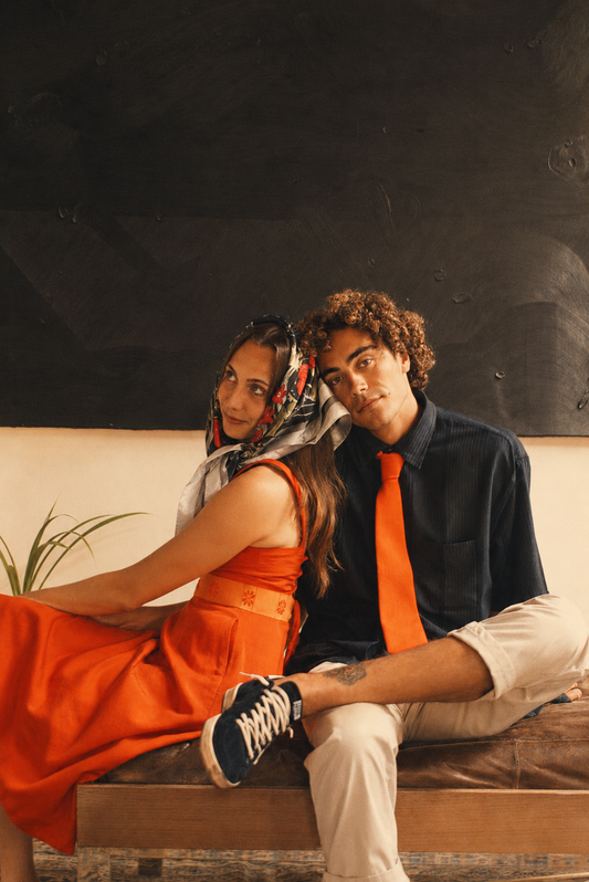 Woven tie | Scarlet